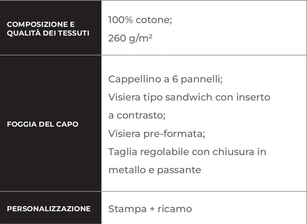 Cappello Nero / Bianco