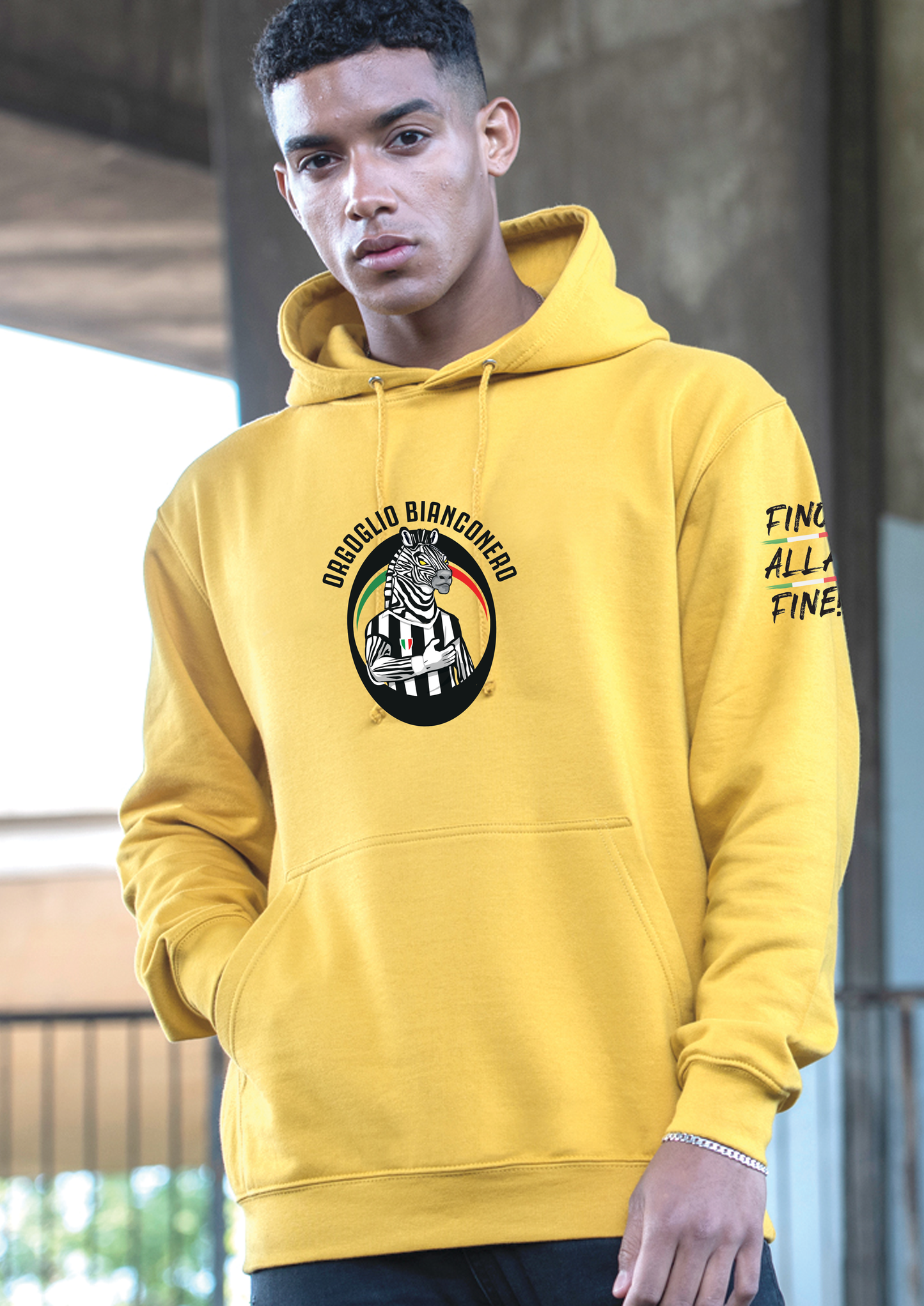 Felpa con cappuccio OBN Gialla